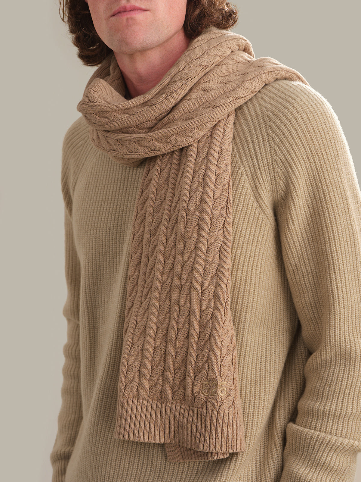 Theo: Men's Cashmere Shaker Stitch Crewneck