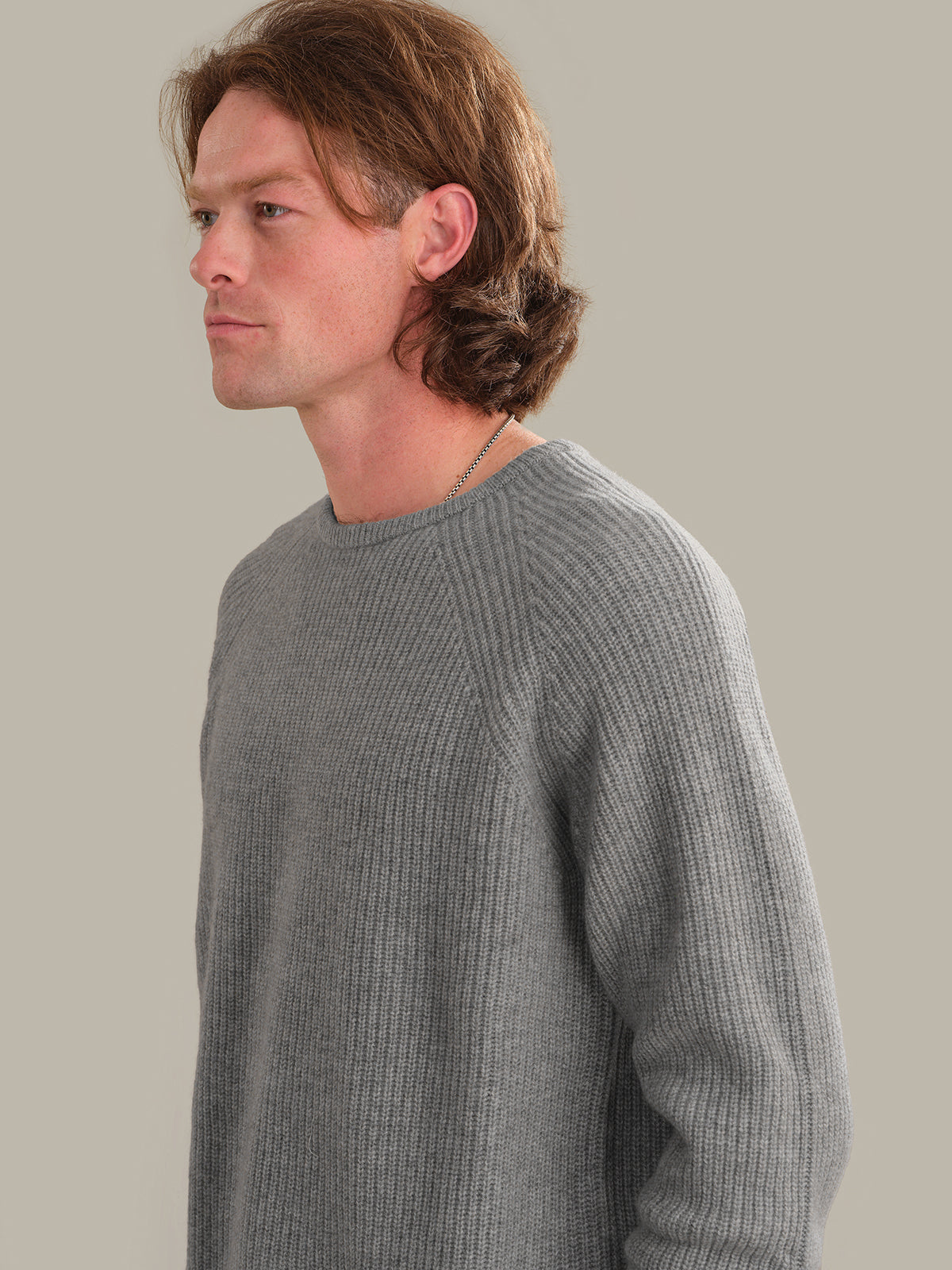 Men's Cashmere Shaker Stitch Crewneck Sweater