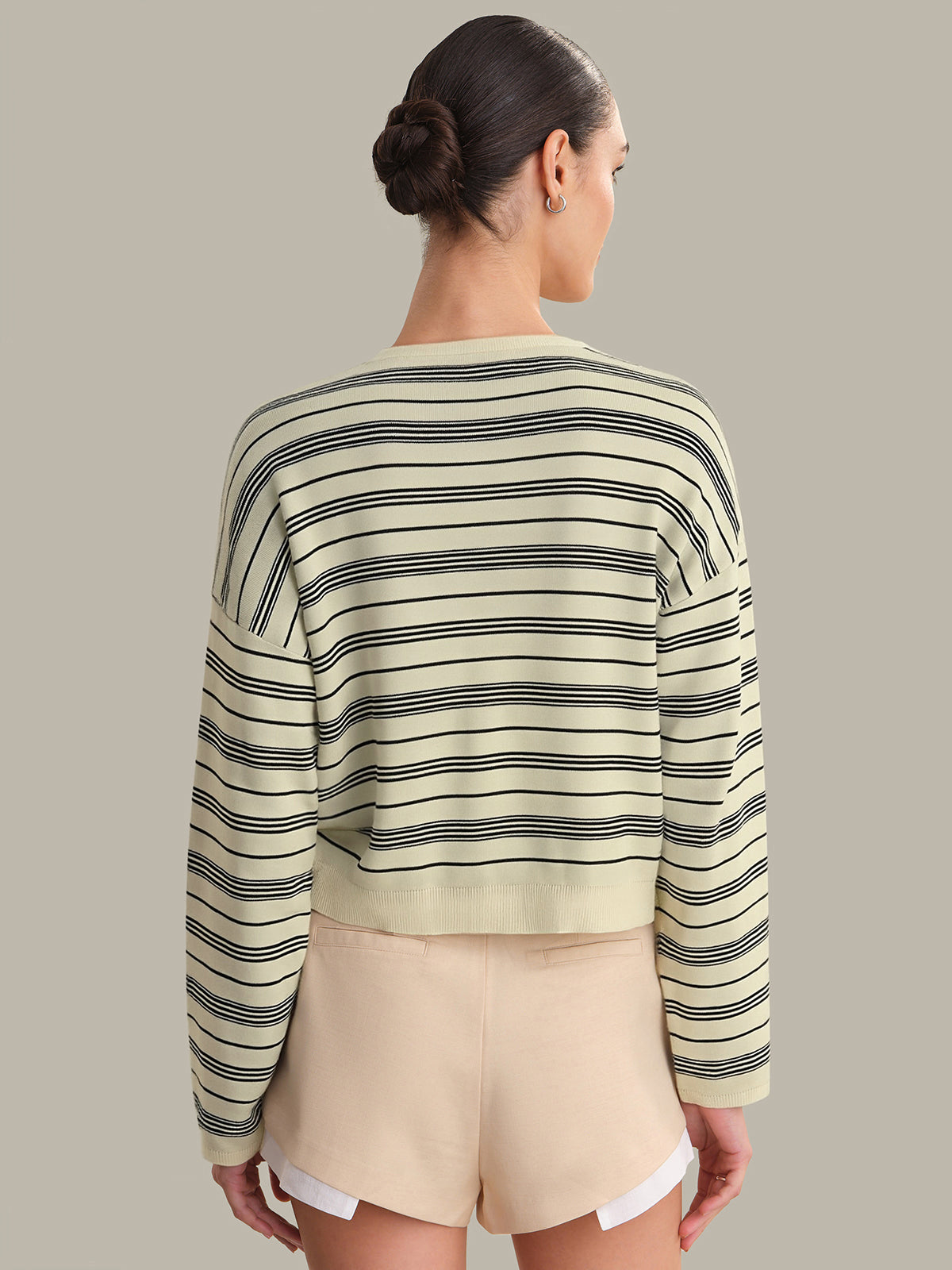 Cara: Striped Henley Pullover