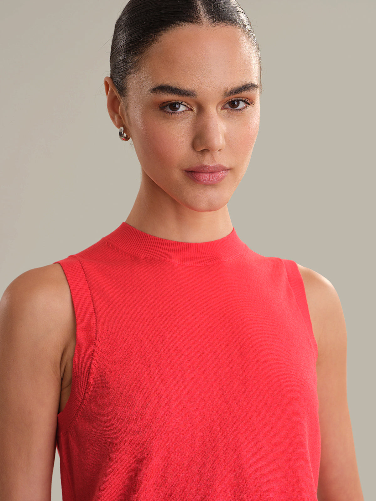 525 America Lane: Mockneck Cropped Sweater Vest