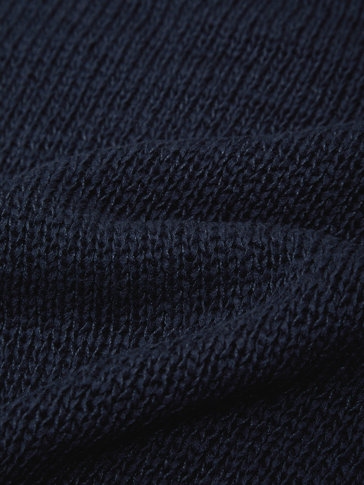 Close-up of dark blue textured fabric