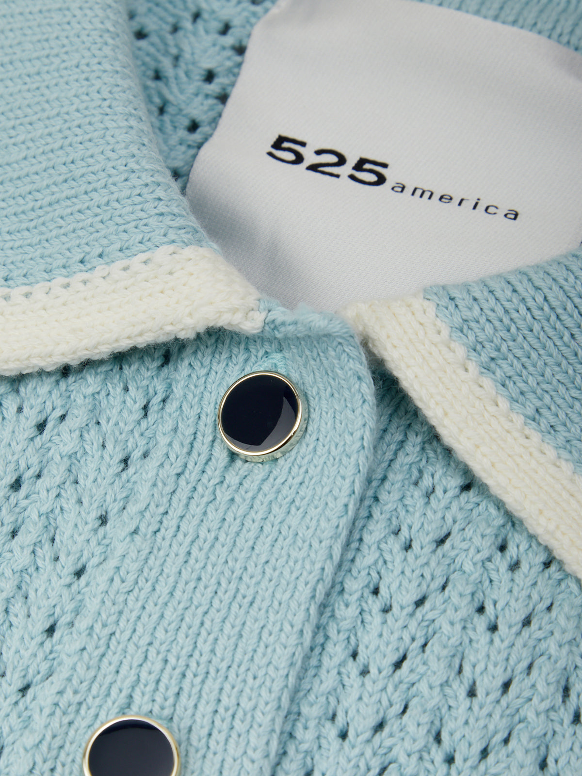 Dania: Pointelle Polo Pullover