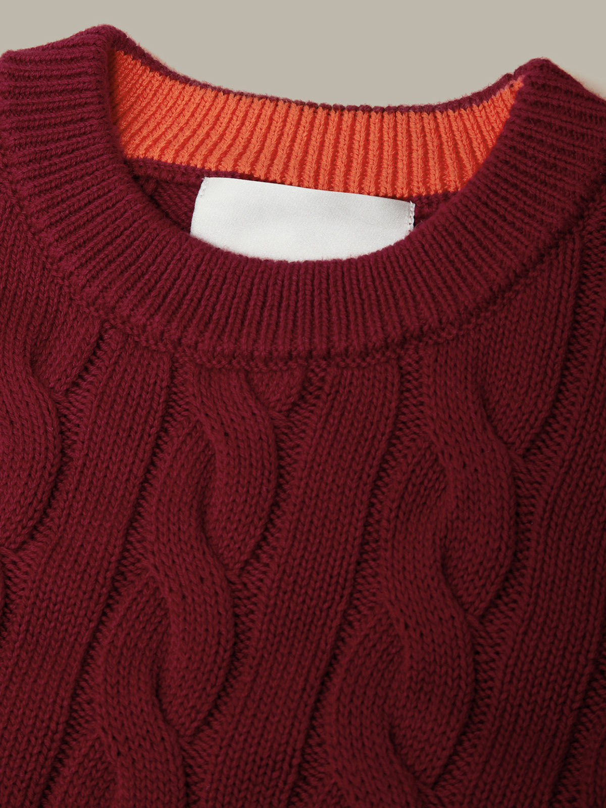 Sky Cable Crew Neck Pullover