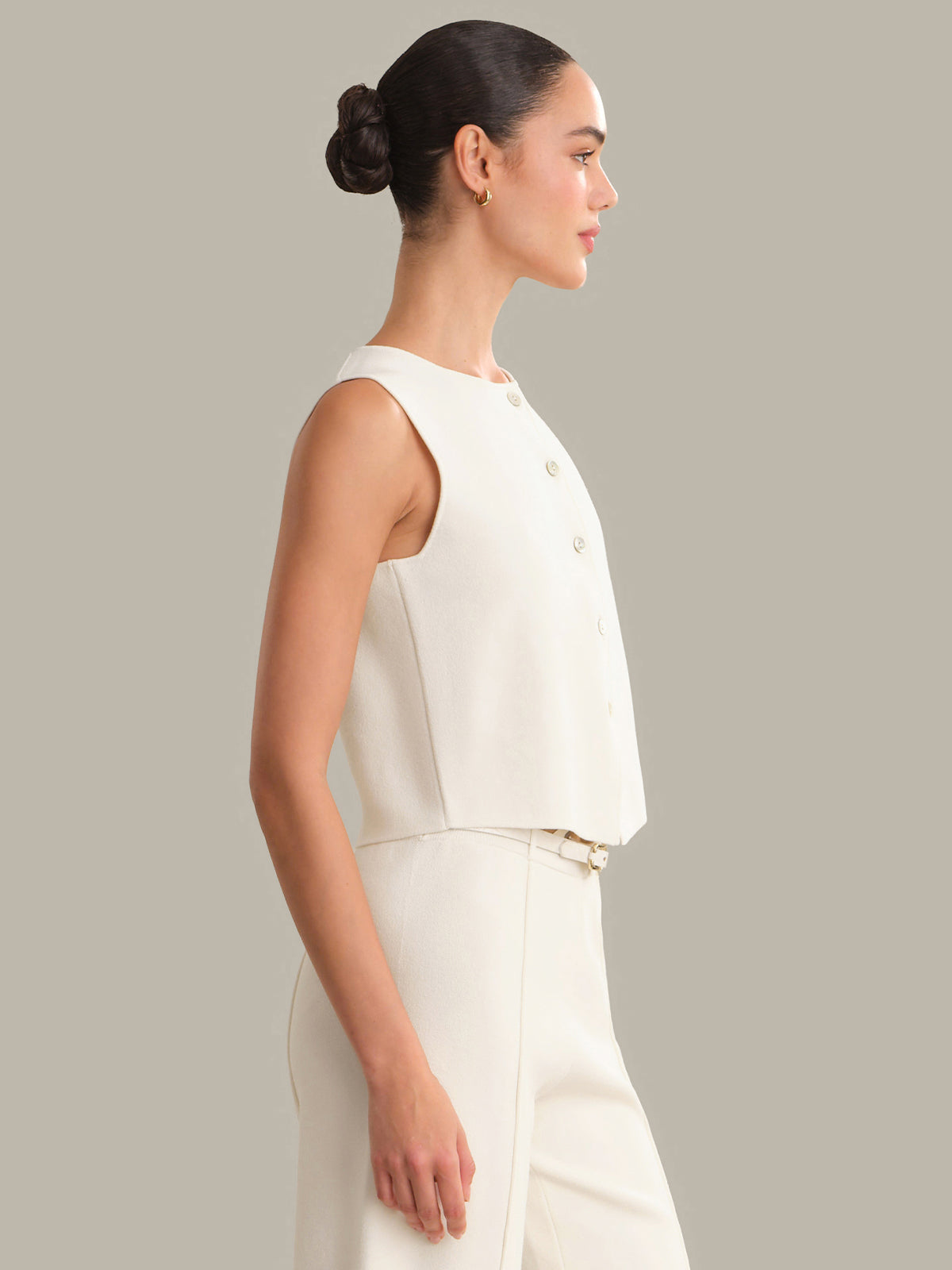 Francesca Button Front Vest