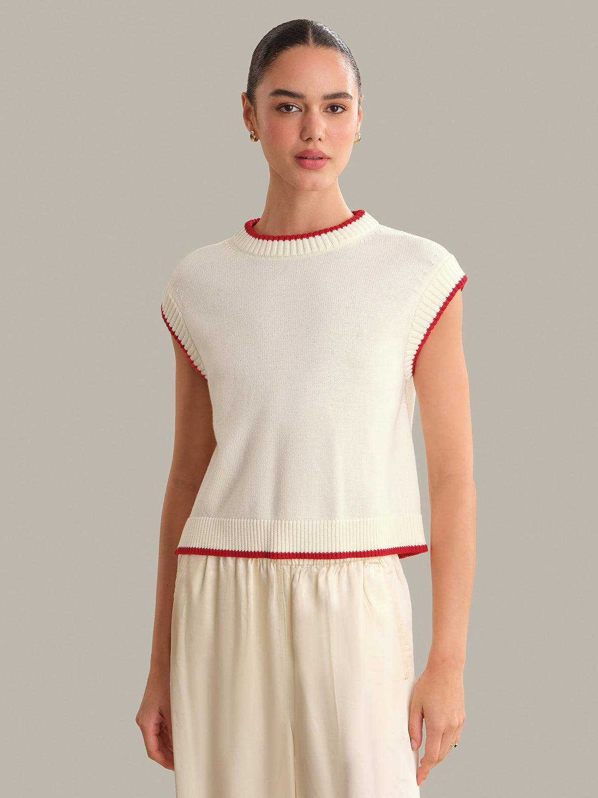 Pearl Cap Sleeve Pullover