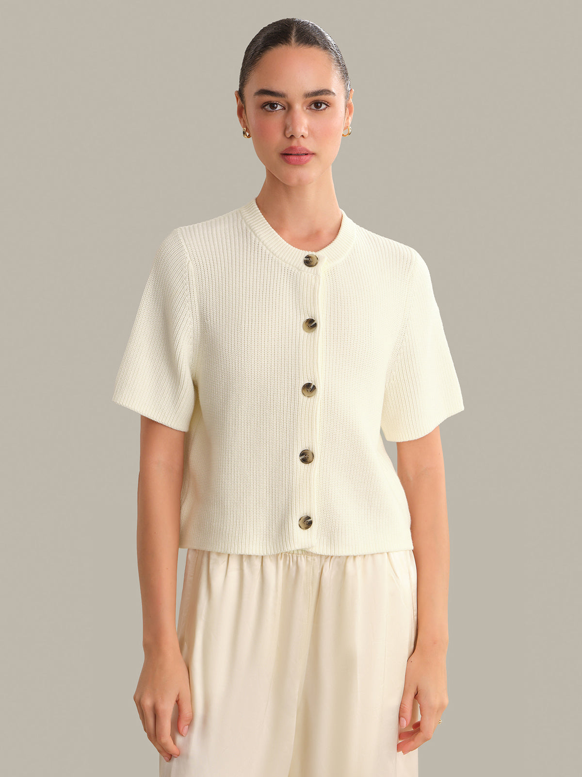 Ginevra Short Sleeve Shaker Cardigan
