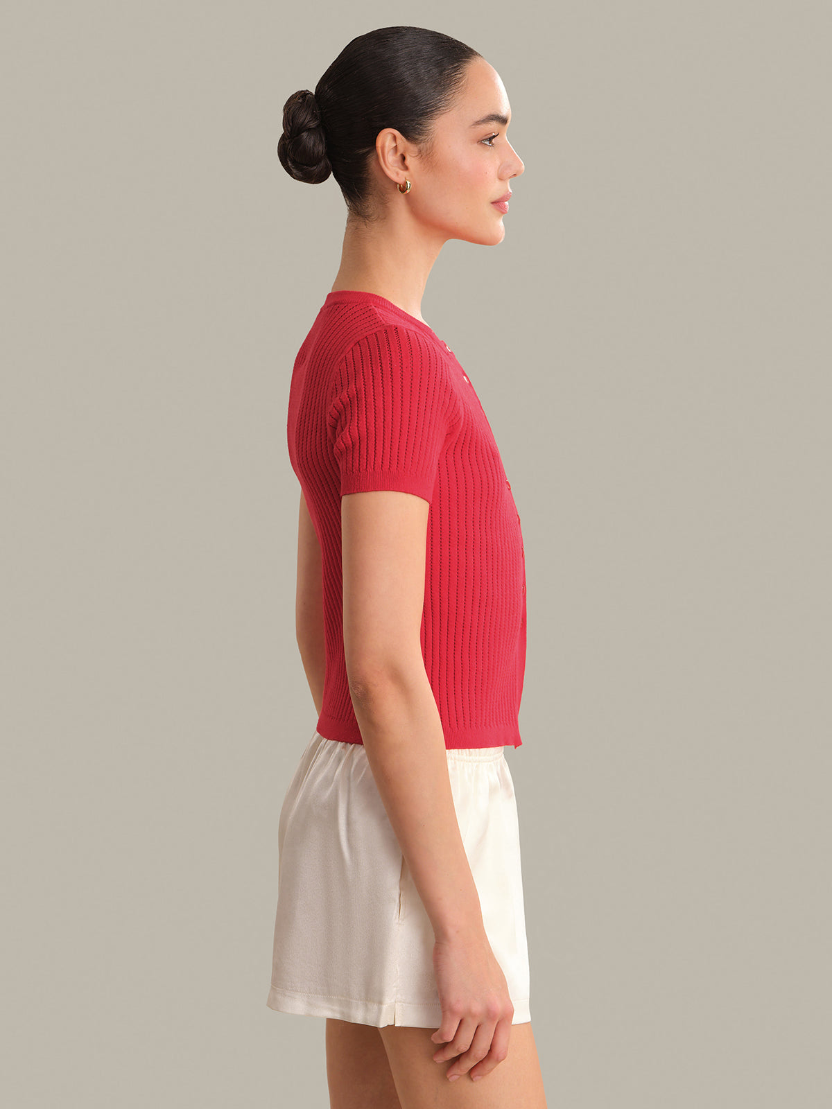 Anna Short Sleeve Button Down Cardi