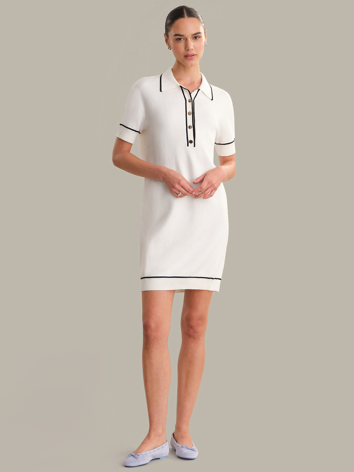 Ruby: Contrast Cotton Mini Dress