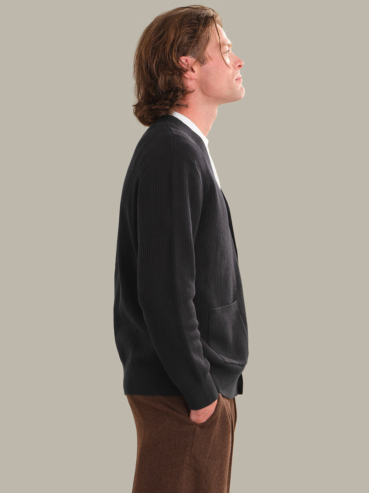 525 America Logan: Men's Cotton V-Neck Cardigan