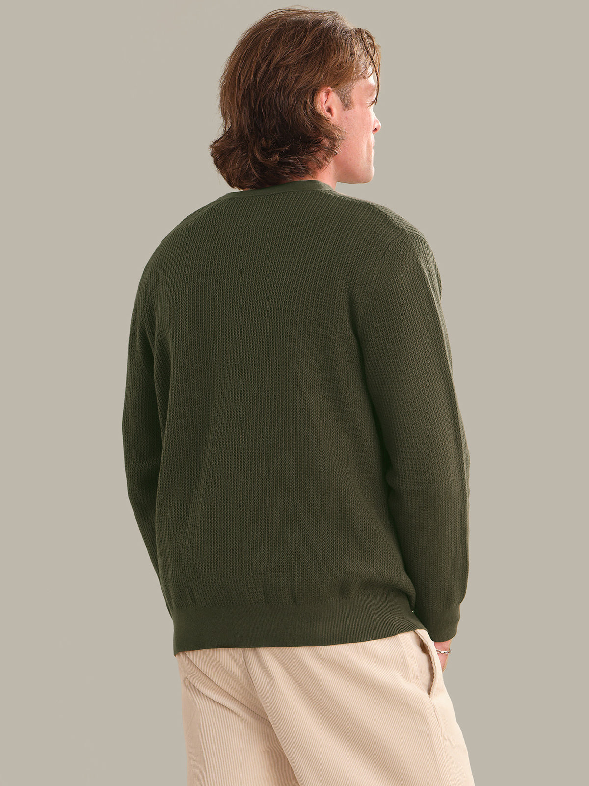 Men's Cotton V-Neck Cardigan