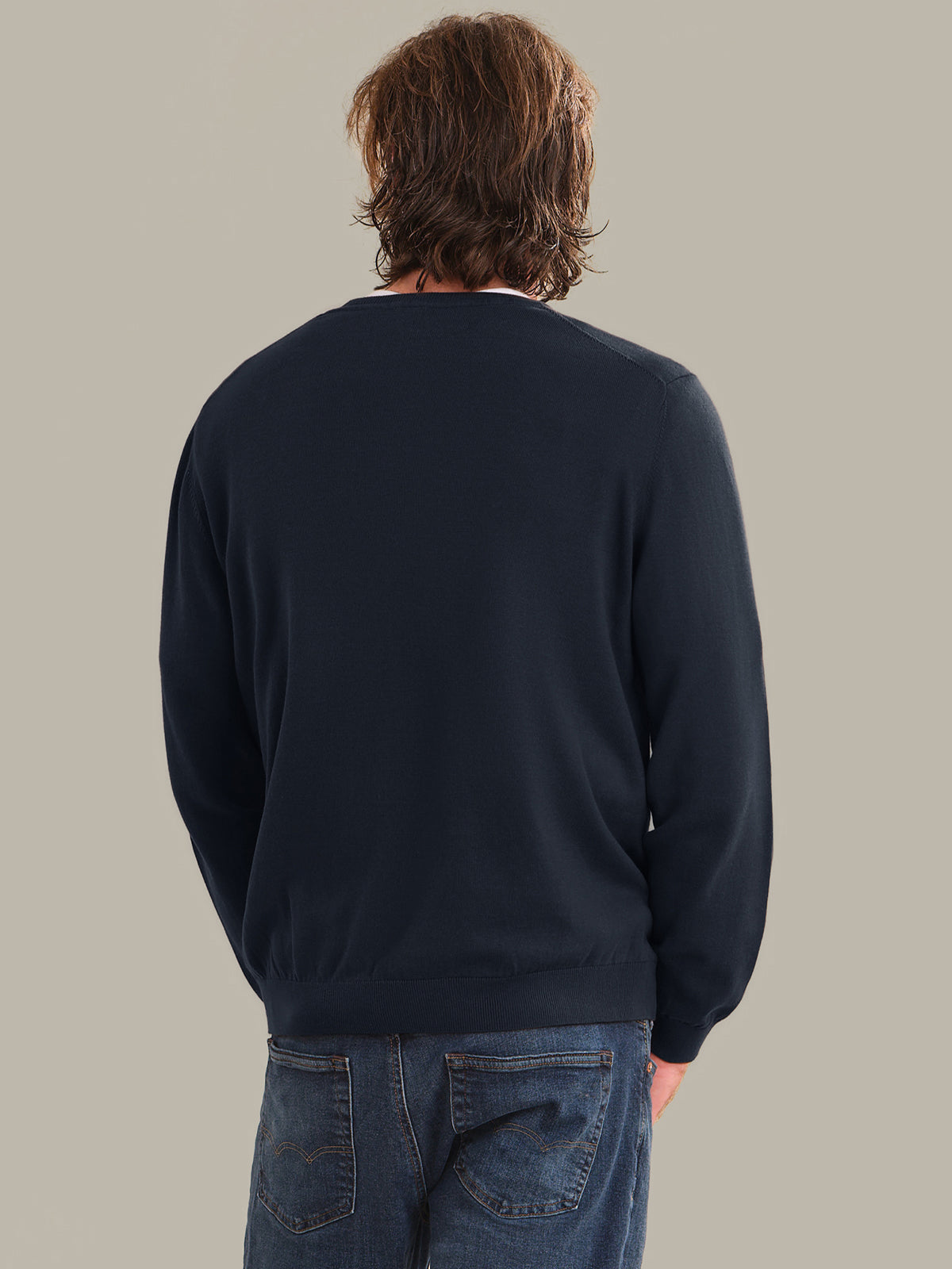 Men's Cotton V-Neck Sweater