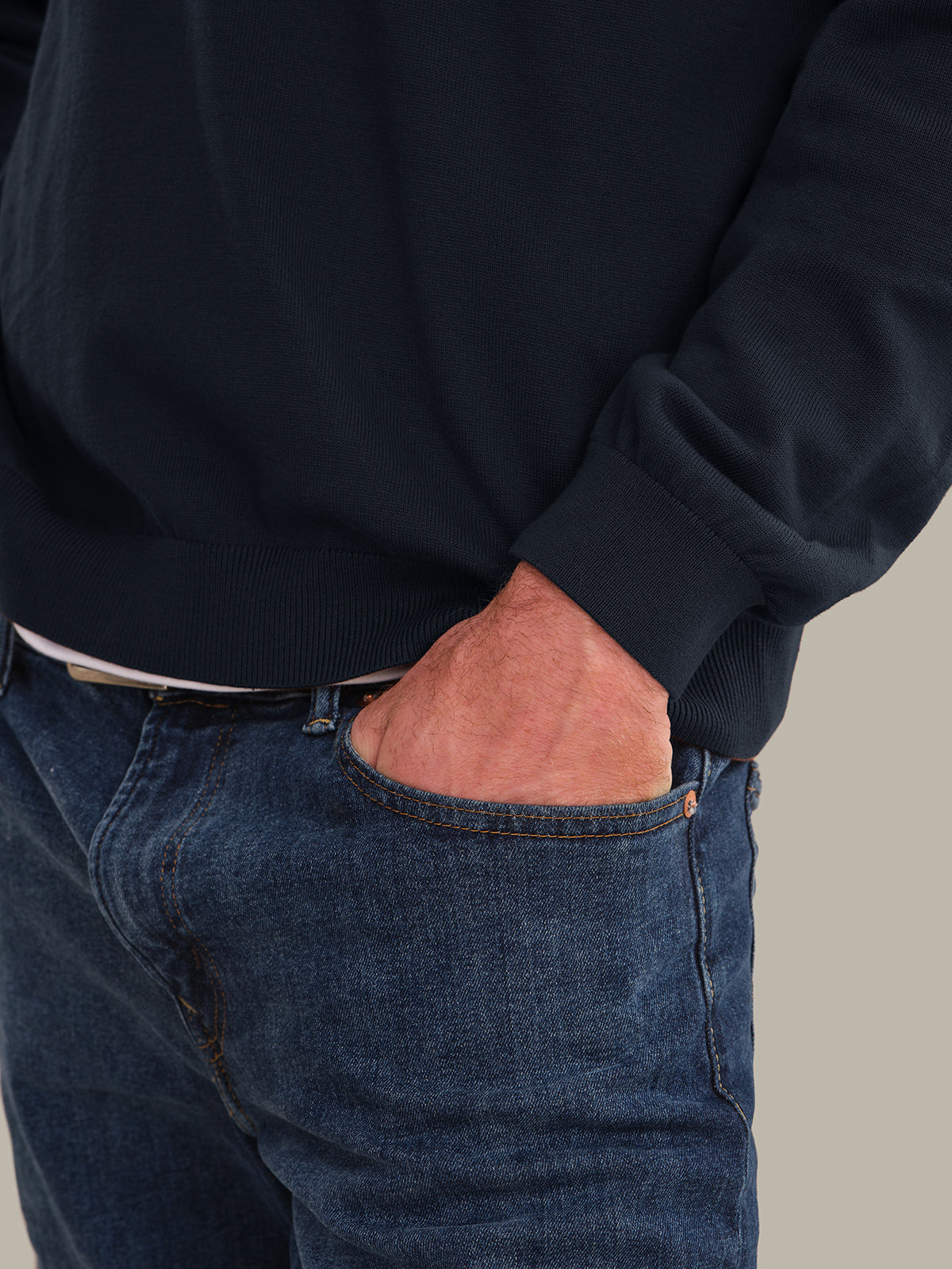 Men's Cotton V-Neck Sweater