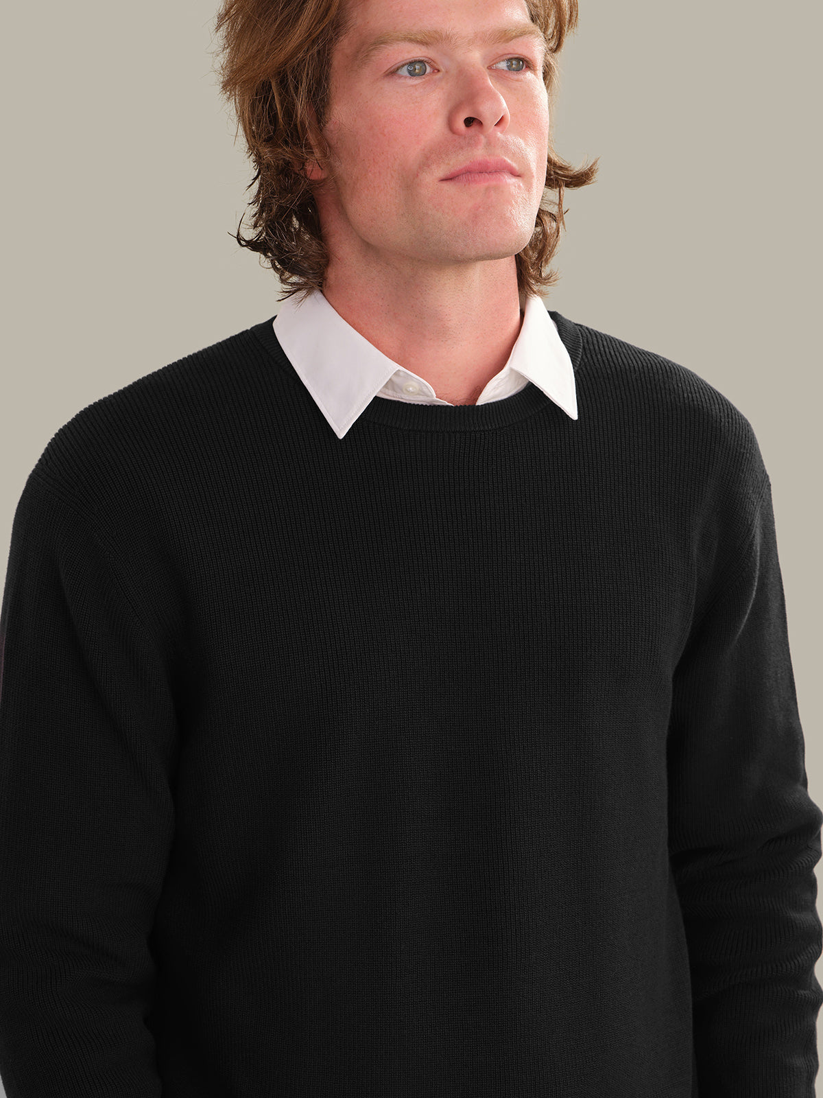 Men's Cotton Ribbed Crewneck