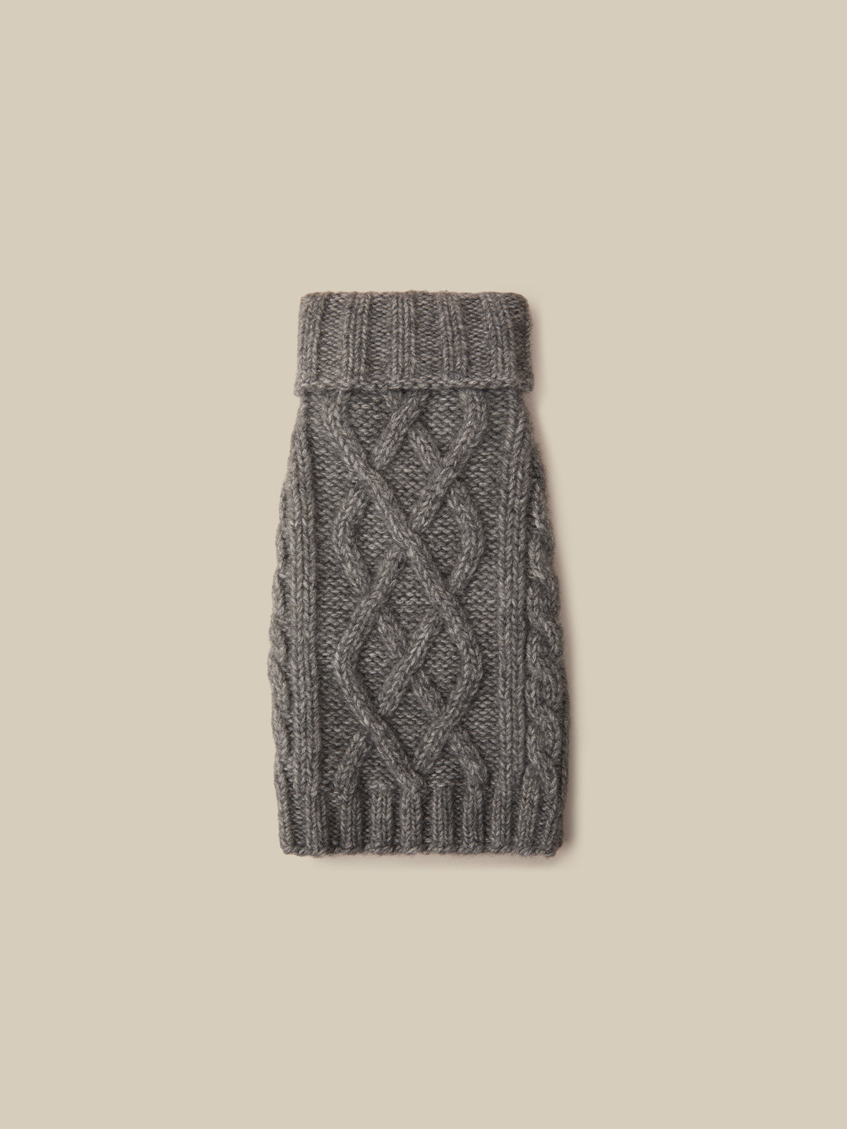 Cable Wool Blend Dog Sweater