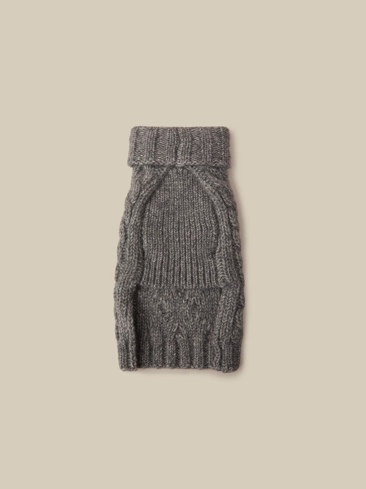 Cable Wool Blend Dog Sweater