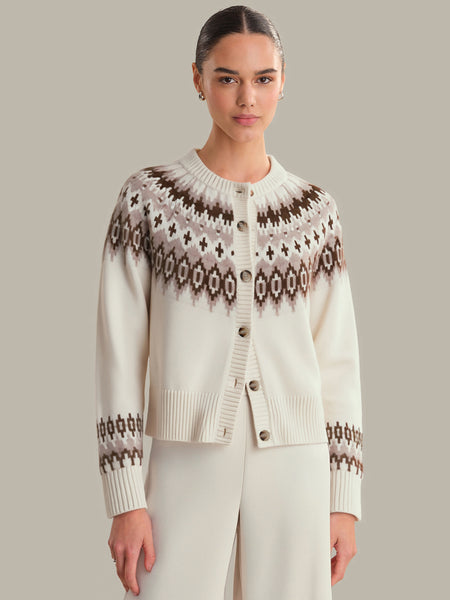 525 America Emery: 100% Cashmere Fair Isle Cardigan
