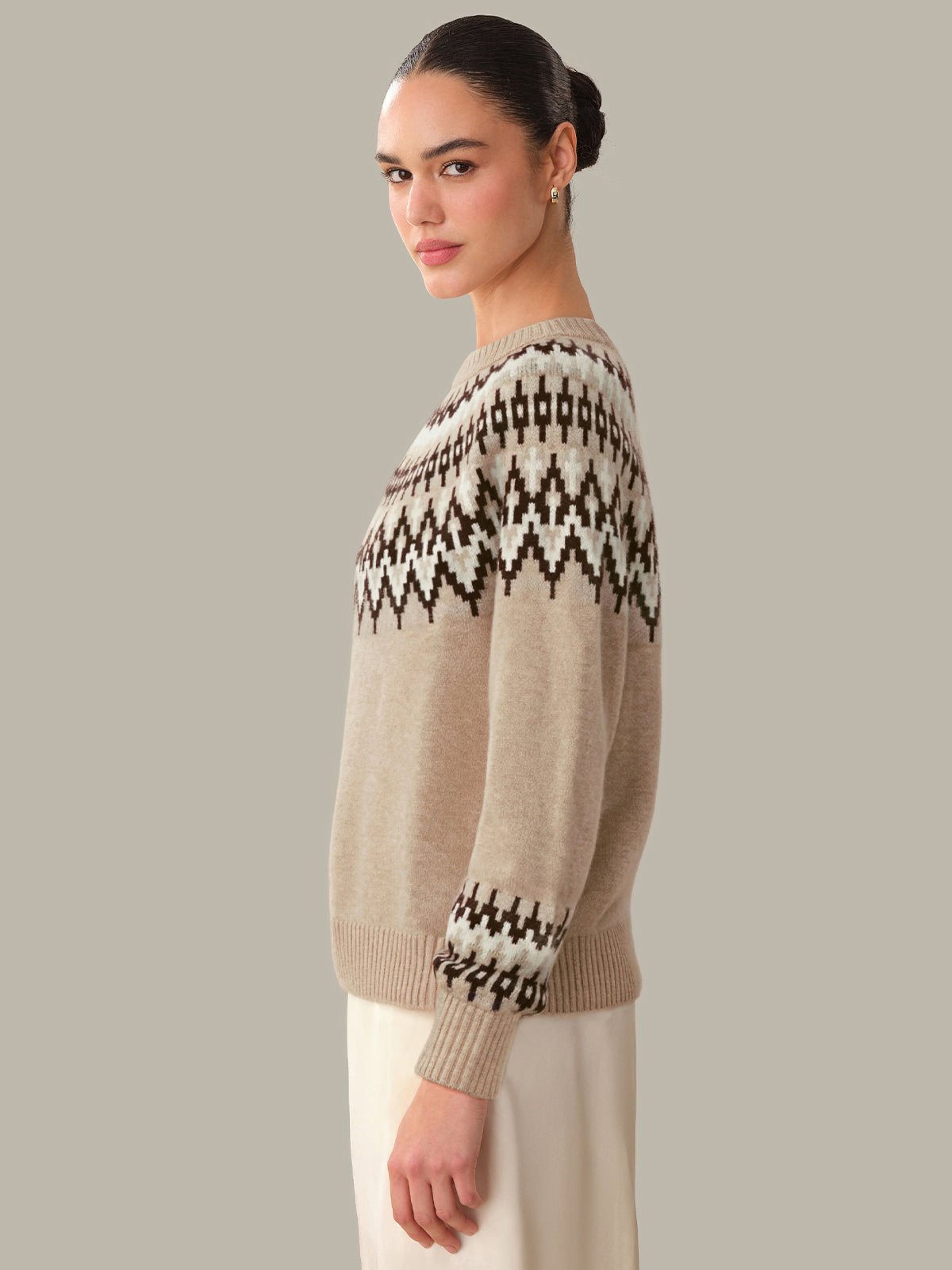 525 America Anastasia: 100% Cashmere Fair Isle Sweater