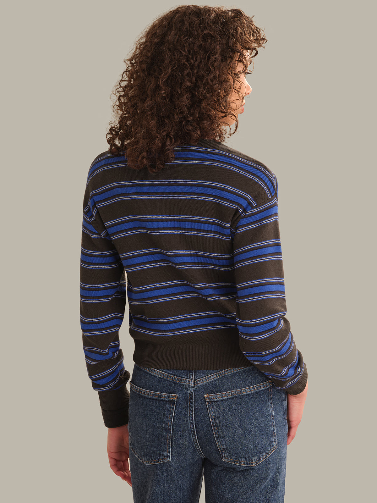Tove Crewneck Stripe Cardigan