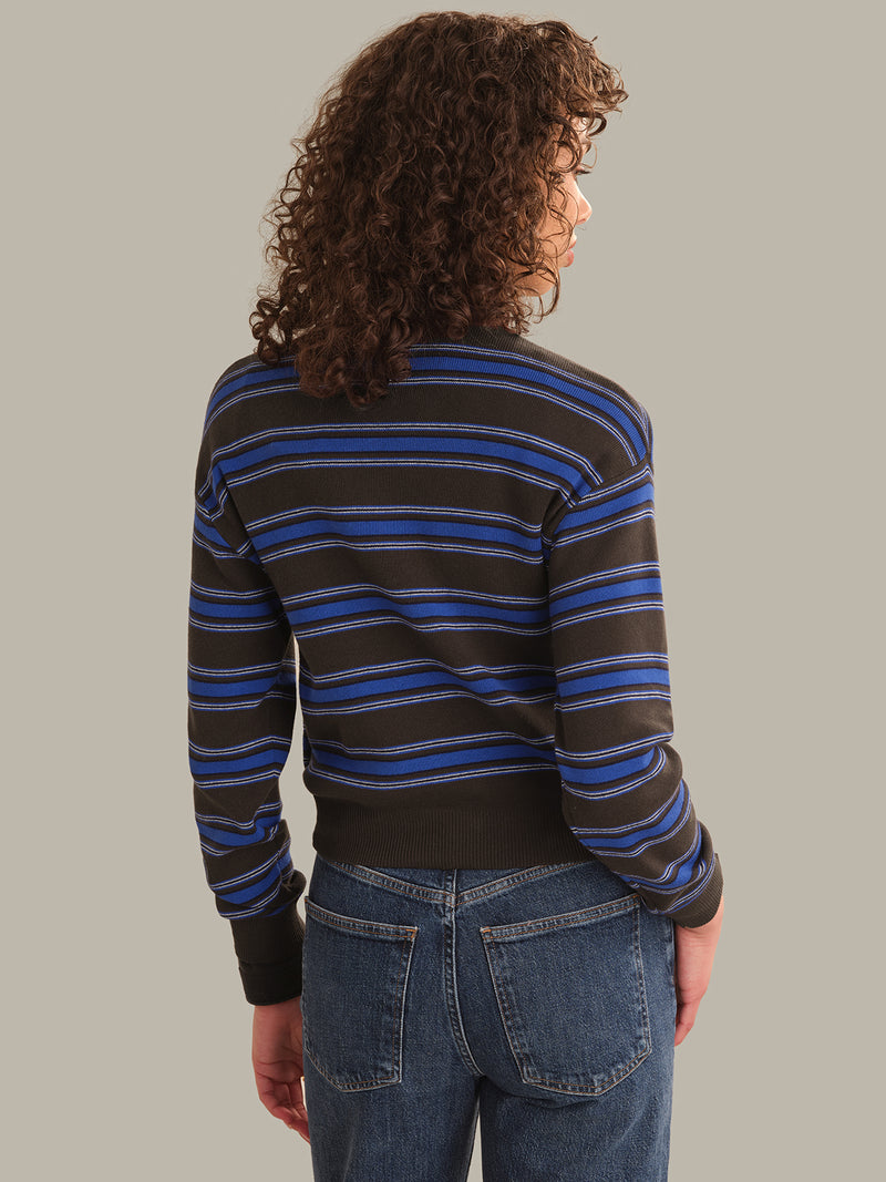Tove Crewneck Stripe Cardigan