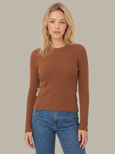 525 America Leni Novelty Rib Crewneck