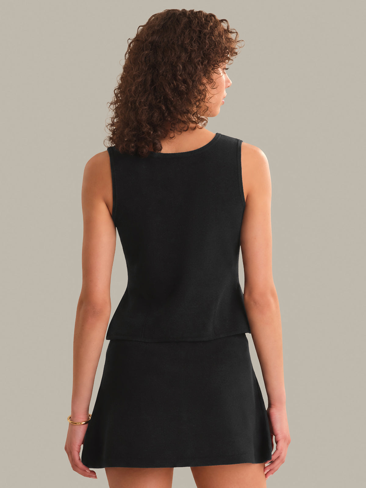 Nicolette Fitted Button Front Vest