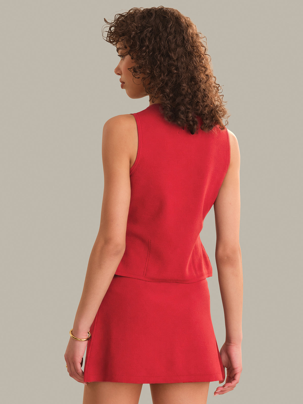 Nicolette Fitted Button Front Vest