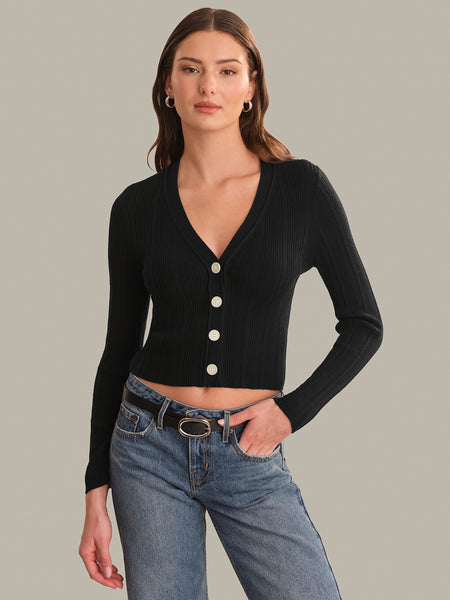 525 America Tatiana Variegated Rib Cardigan
