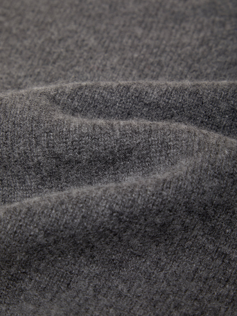 Sloane High V-Neck Double Trim Cashmere Pullover