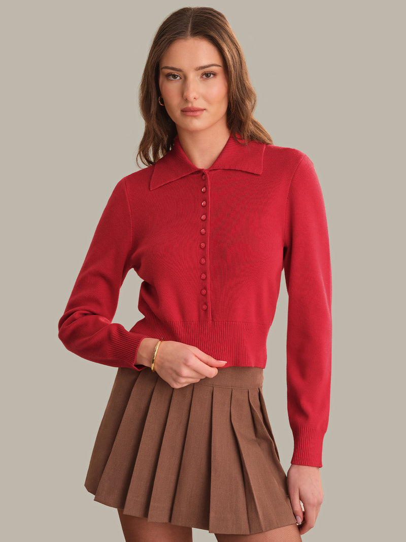 Millicent Extended Placket Collared Polo