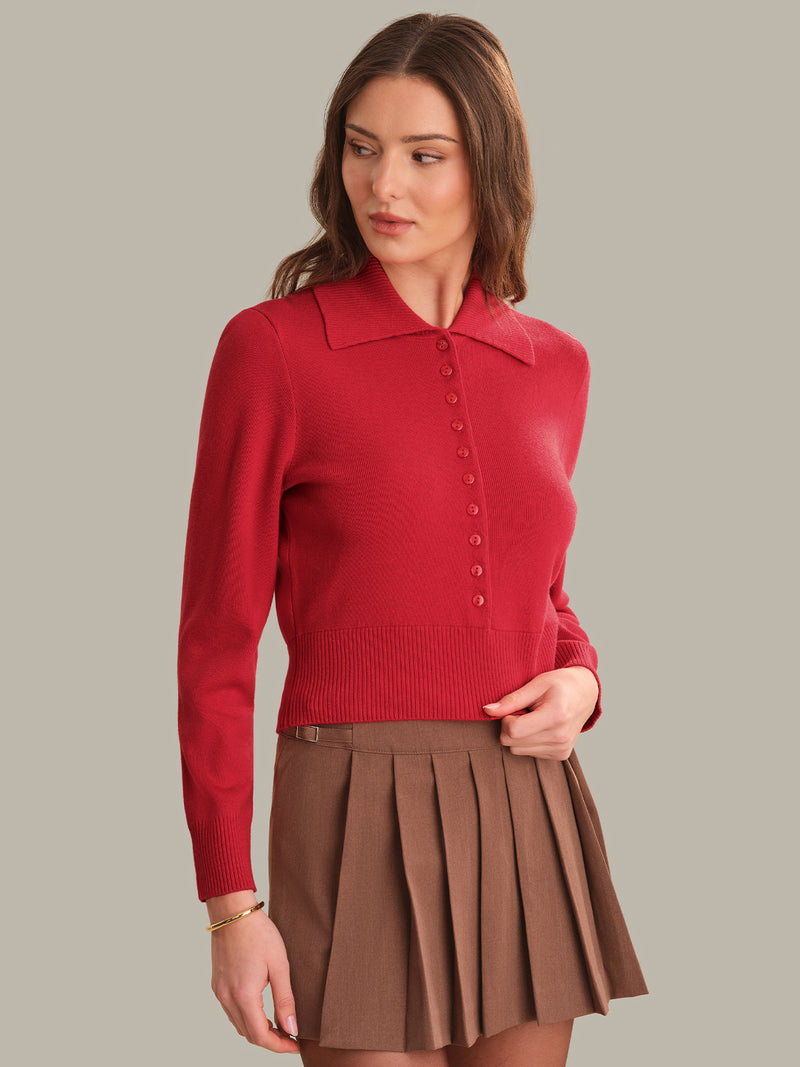 Millicent Extended Placket Collared Polo