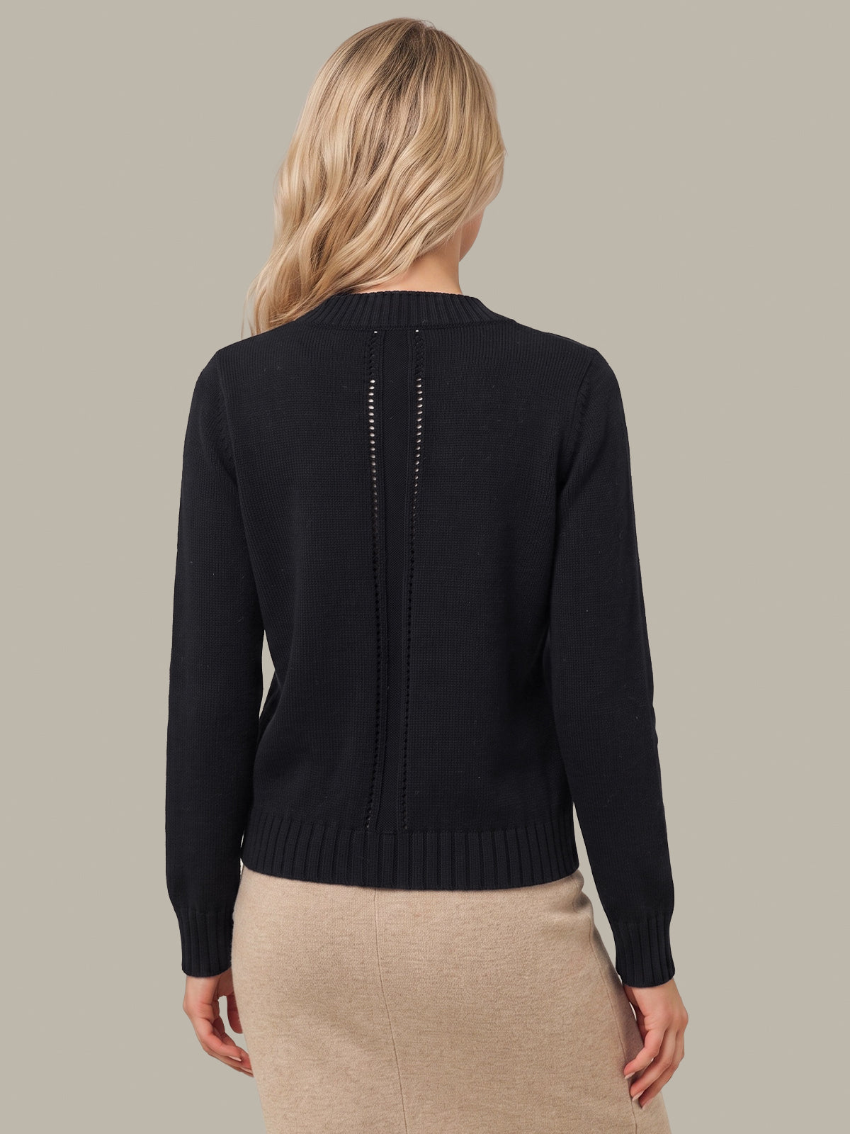 Virginia Vneck Pullover With Pointelle Details