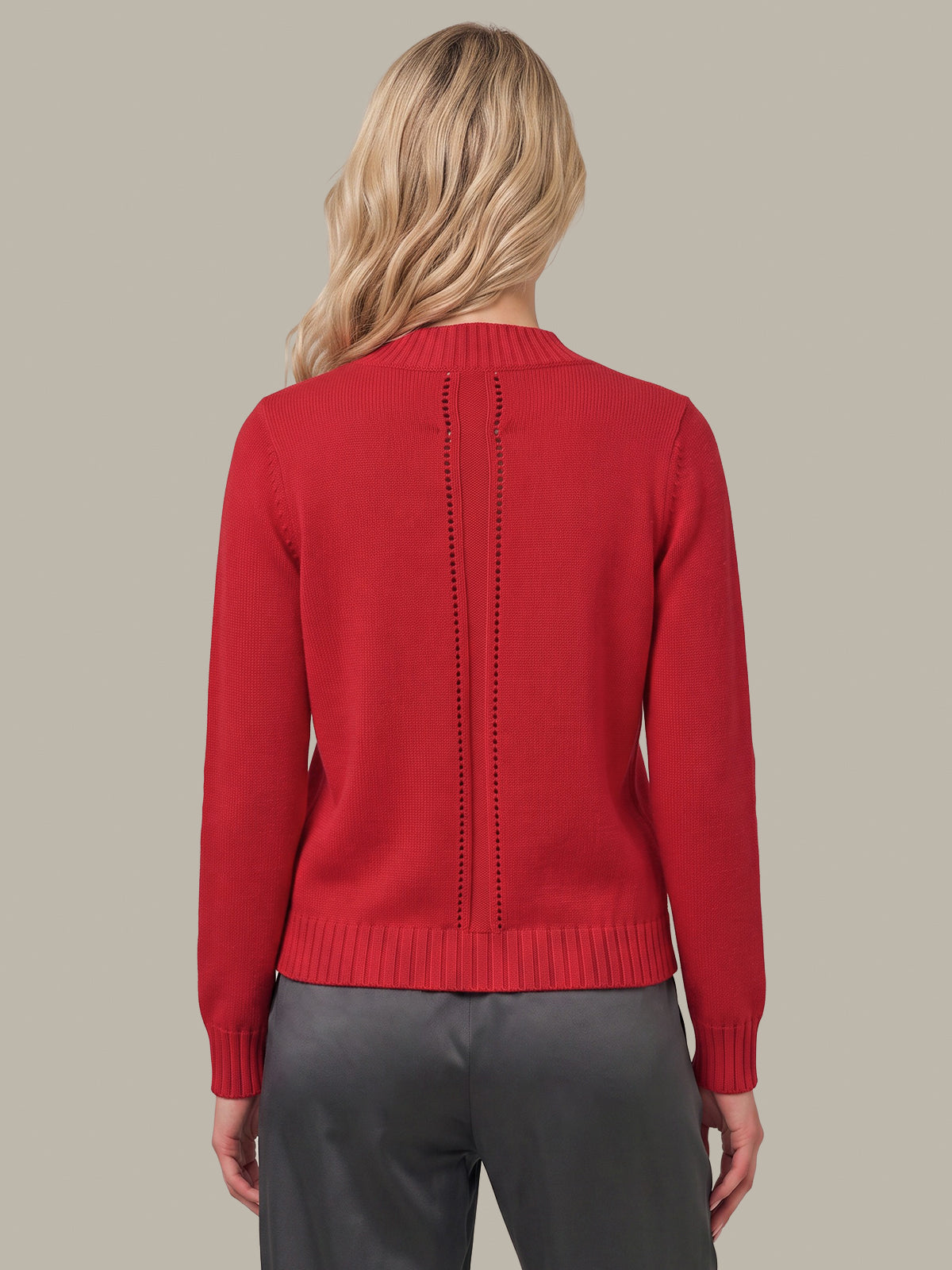 Virginia Vneck Pullover With Pointelle Details