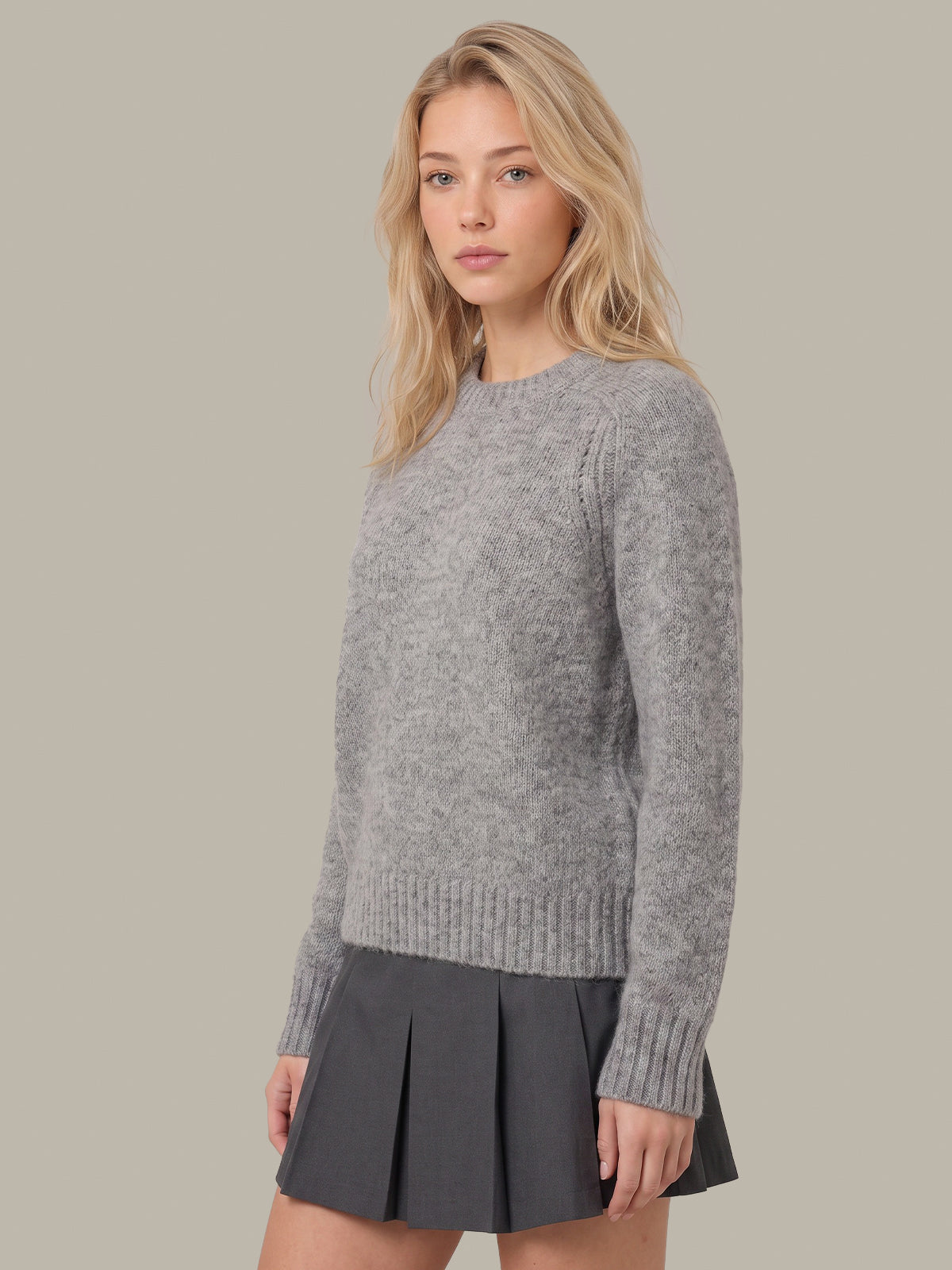 Constance Relaxed Crew Po With Placed Pointelle