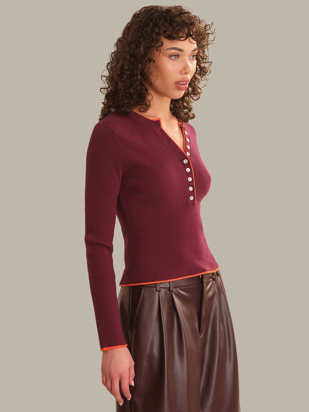 Emmeline Rib Layered Henley
