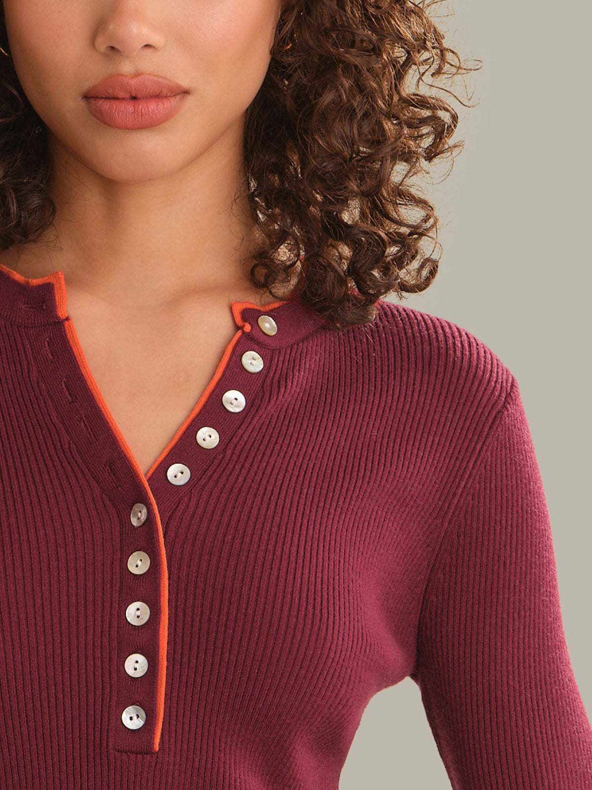 Emmeline Rib Layered Henley