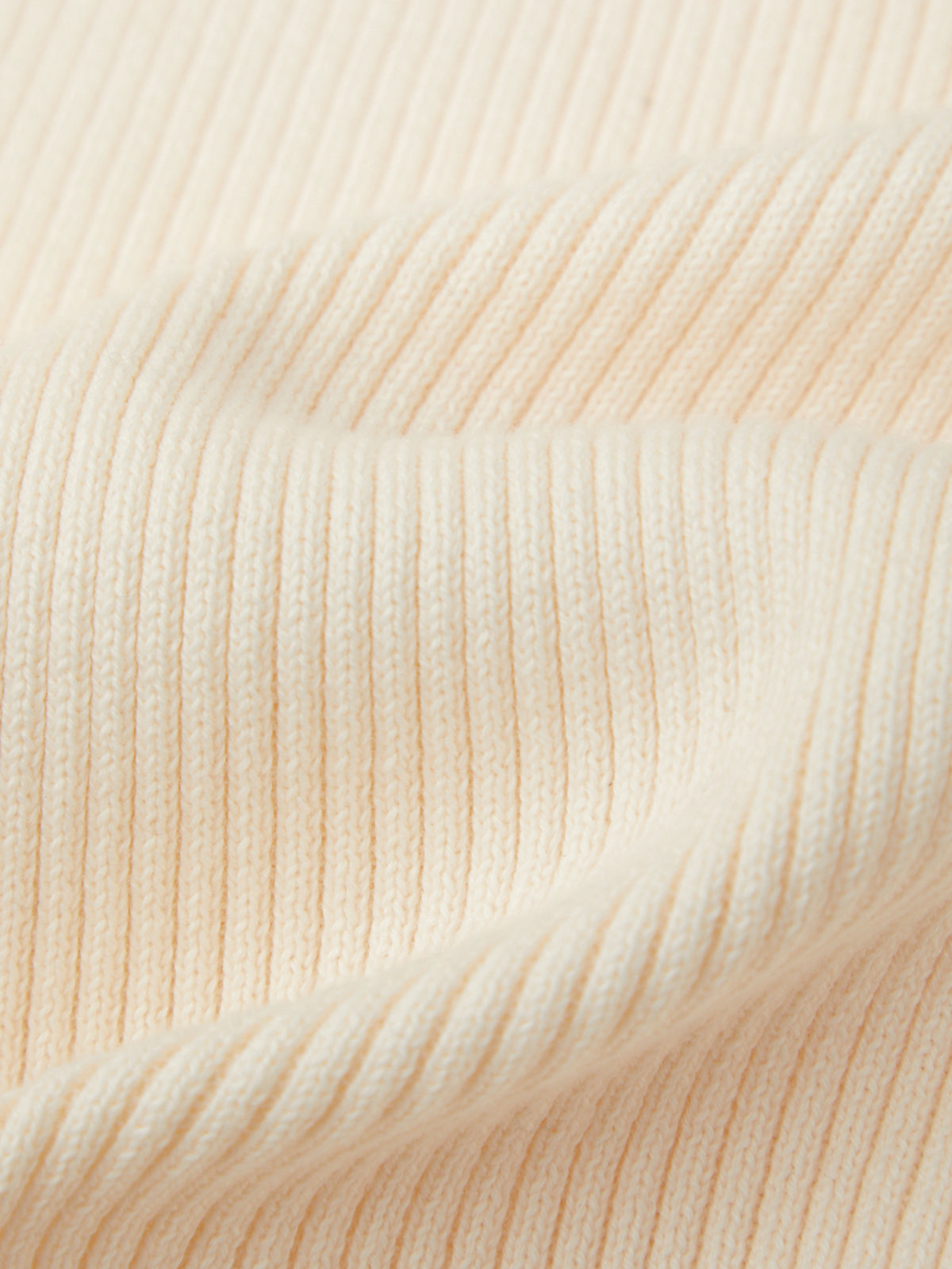 Close-up of beige yarn texture