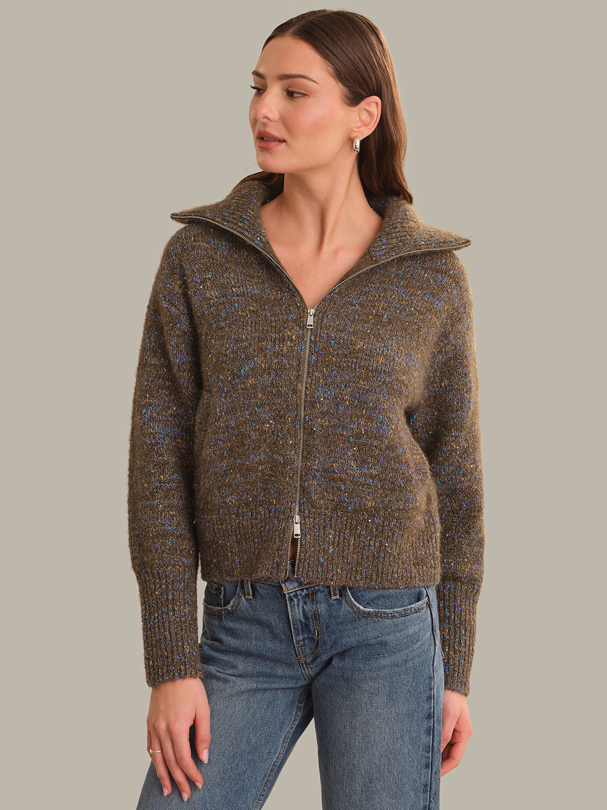 Trina: Space-Dye Sweater Jacket