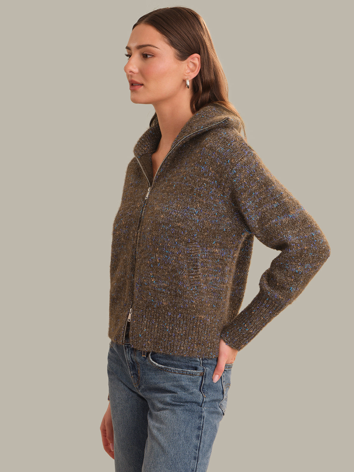 Trina: Space-Dye Sweater Jacket