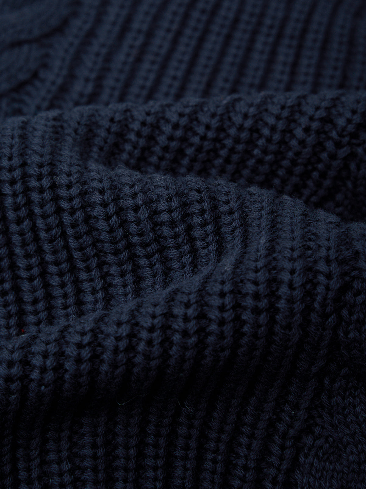 Close-up of dark blue textured fabric