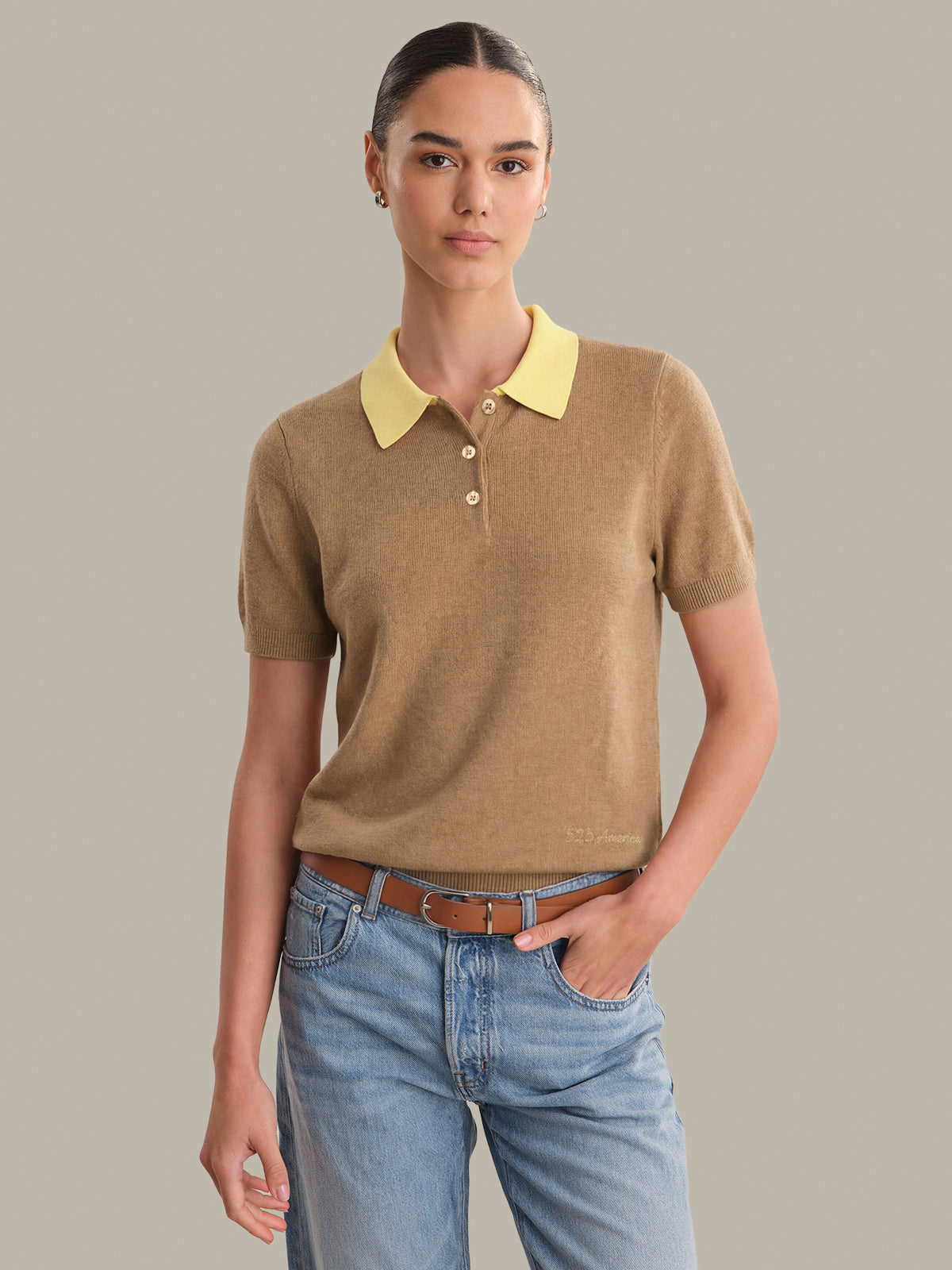 Molly: Cotton Colorblock Polo