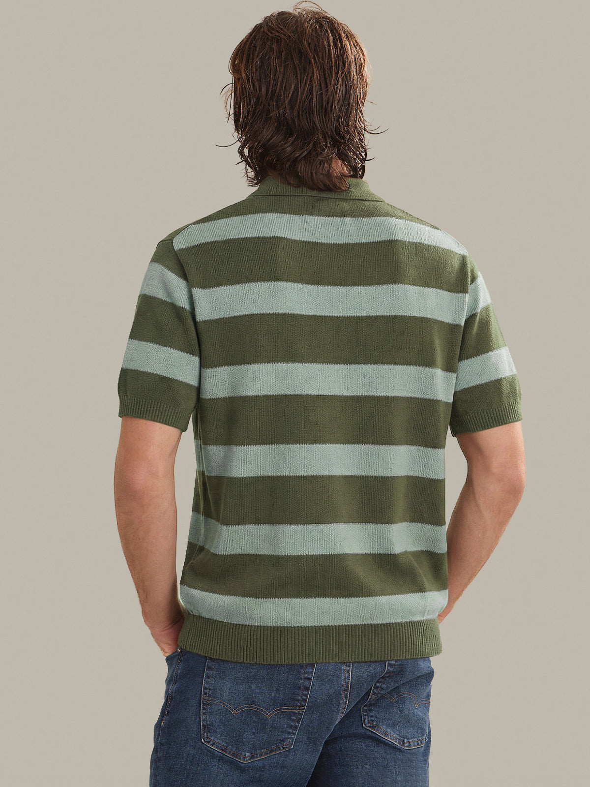 Nash: Men's Cotton Stripe Knit Polo