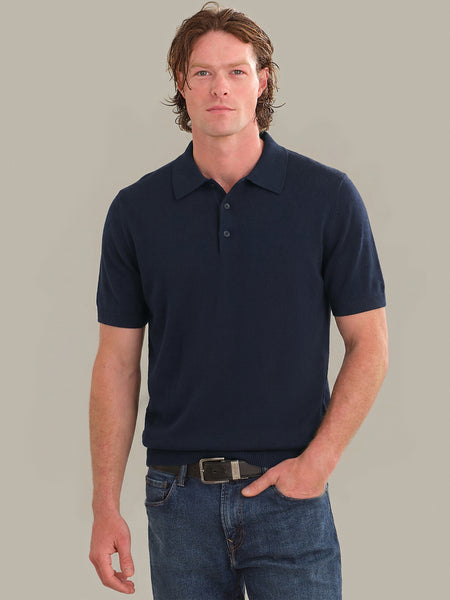 525 America Hale: Men's Cotton-Linen Blend Knit Polo