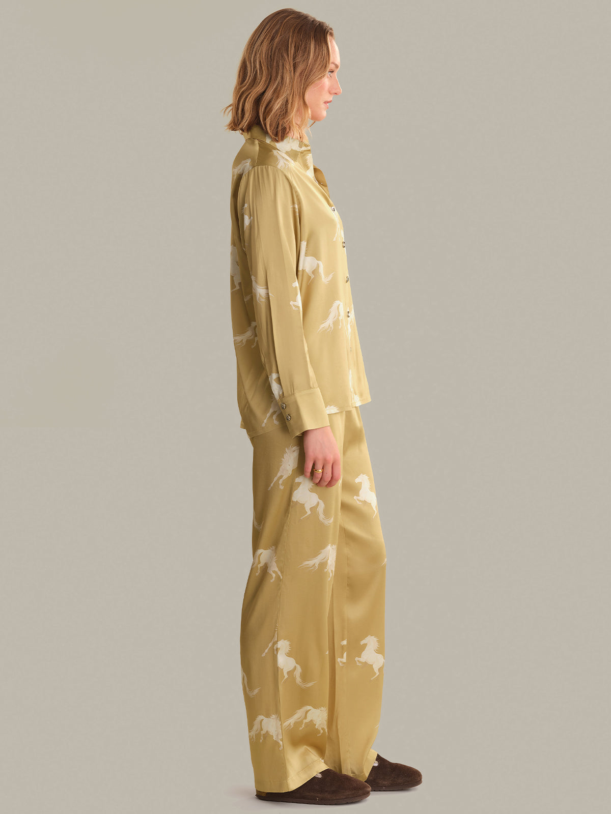 The Silk Blend Sleep Set in Fire Horse