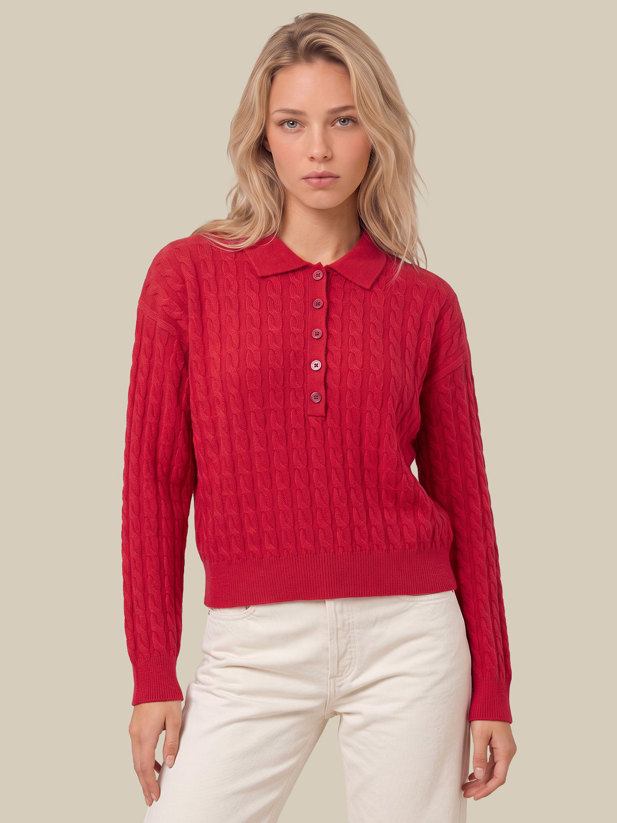 Marykate Cable Stitch Polo
