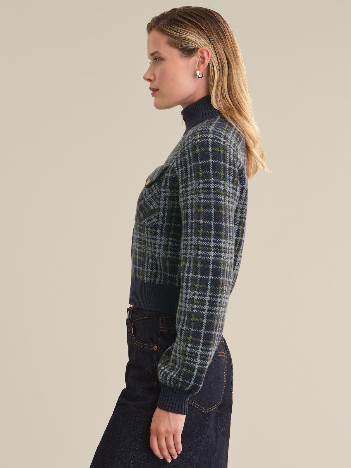Stassie Plaid Bomber Jacket