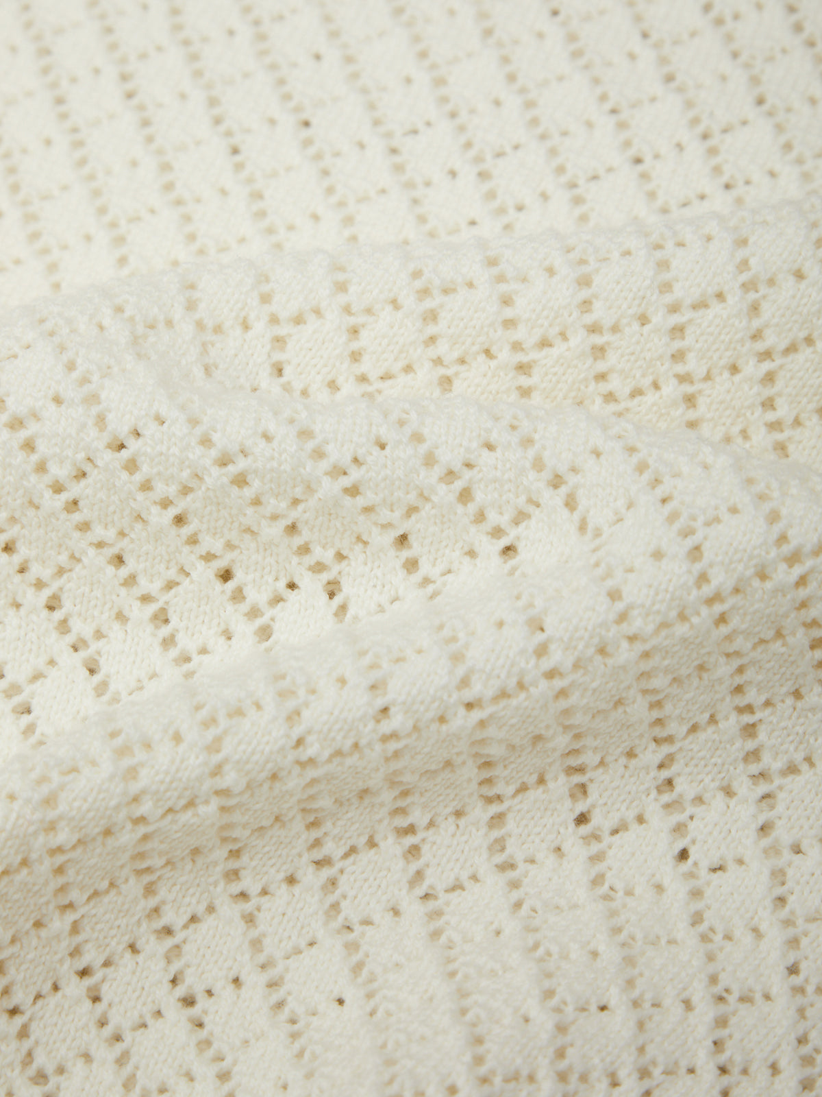 Nessa: Dog Intarsia Cotton Pointelle Sweater