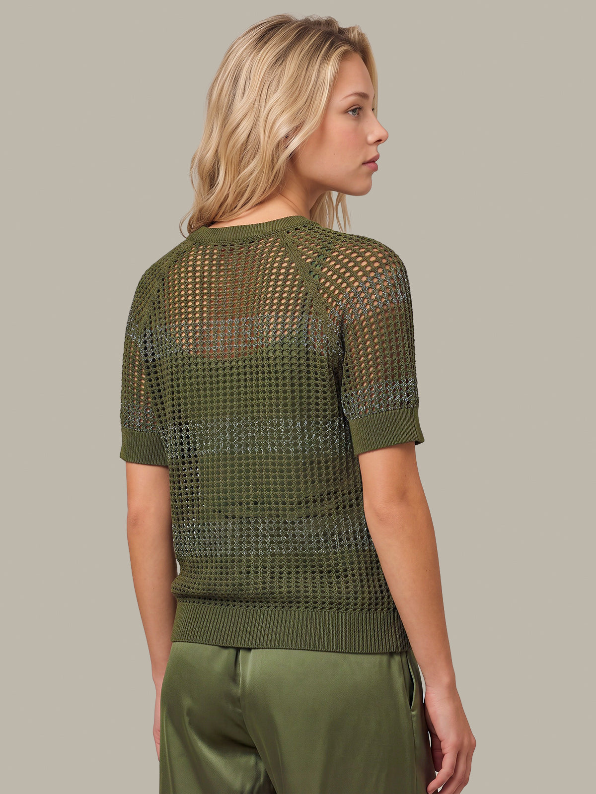 Alanna: Open Stitch Short Sleeve Sweater