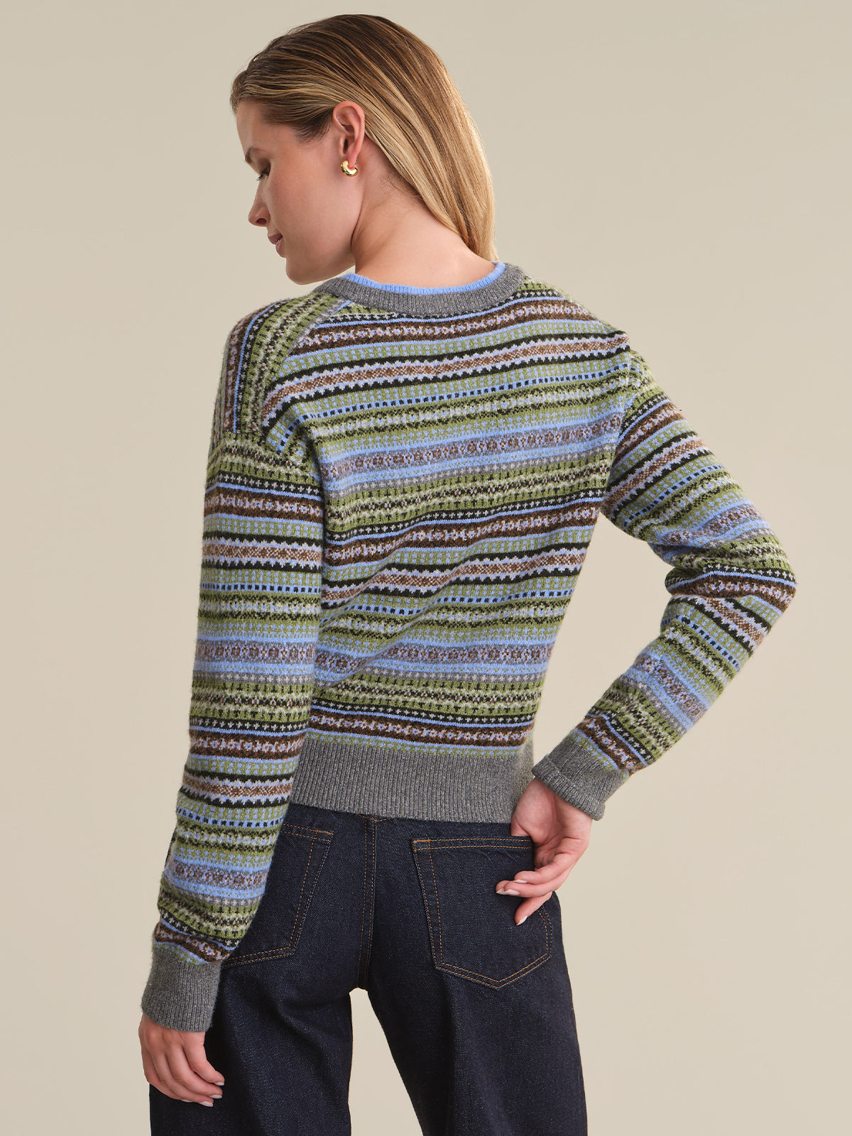Neve Fairisle Double Neck Pullover