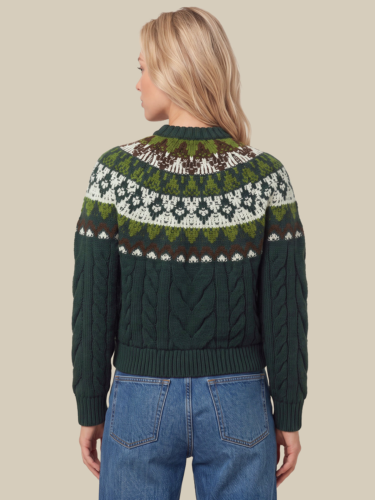 Bryce Quilted Cable Fairisle Bomber