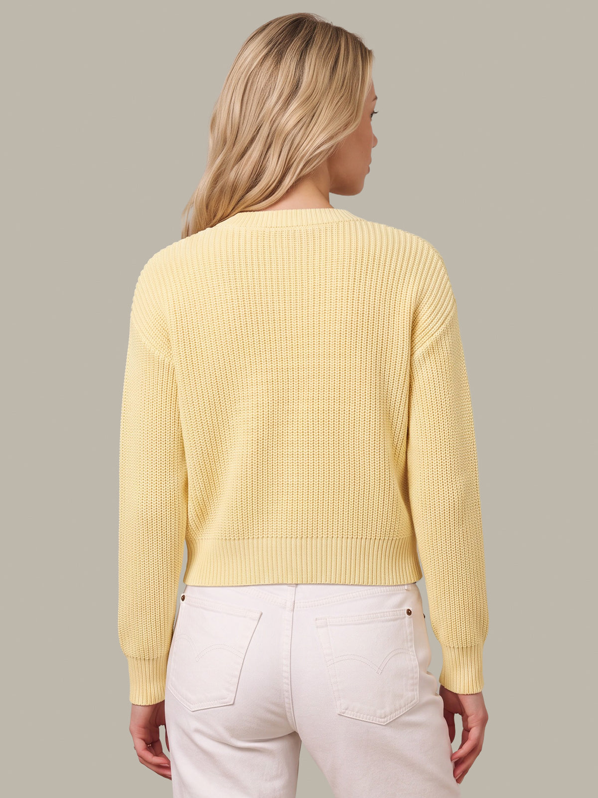 Marcie: Cotton Crewneck Cardigan